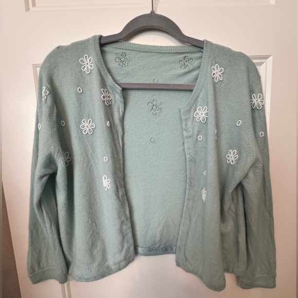 Vintage Cashmere Hand Beaded Cardigan - Picture 1 of 9
